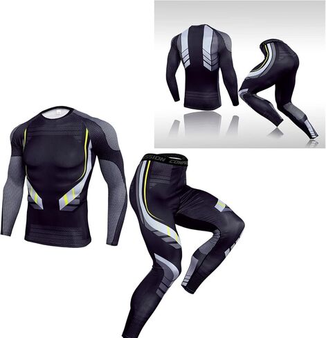 Men Tight Fitness Quick Drying Workout Suit with Gel Pad for Exercise Training, Polyester Material for Running Cycling Yoga Indoor and Outdoor Activities (XL) in Kuwait