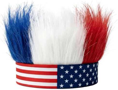 USA 250th Anniversary Merchandise,4th of July Costume Accessories Headband,Red White and Blue Patriotic American Flag Hat Headwear,with for Soccer Team, World Cup, Party in Saudi Arabia