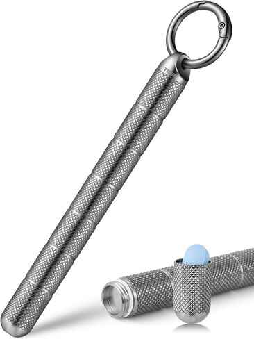 TISUR Titanium Keychain Pill Holder Small Metal Pill Case, Pill Organizer Portable Waterproof Pill Container, Travel Pill Bottle Box for Purse (Tiny-0.39inch) in Saudi Arabia