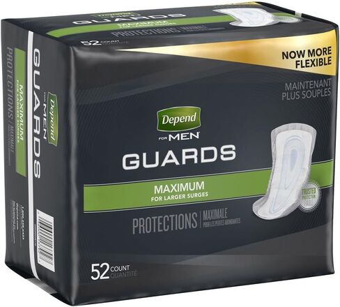 Depend Men Guards أقصى قدرة على الامتصاص - 52 قطعة، عبوة من قطعتين in Kuwait