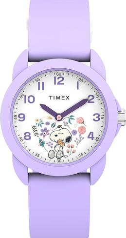 Timex Youth Peanuts Youth Spring 30mm Watch - Purple Strap White Dial Purple Case in Kuwait
