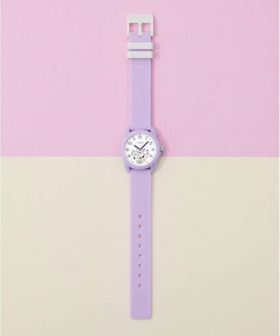 Timex Youth Peanuts Youth Spring 30mm Watch - Purple Strap White Dial Purple Case in Kuwait