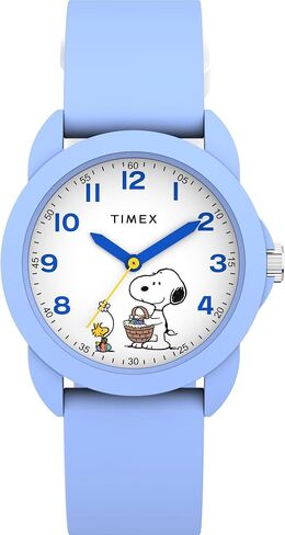 Timex Youth Peanuts Youth Spring 30mm Watch - Blue Strap White Dial Blue Case in Kuwait