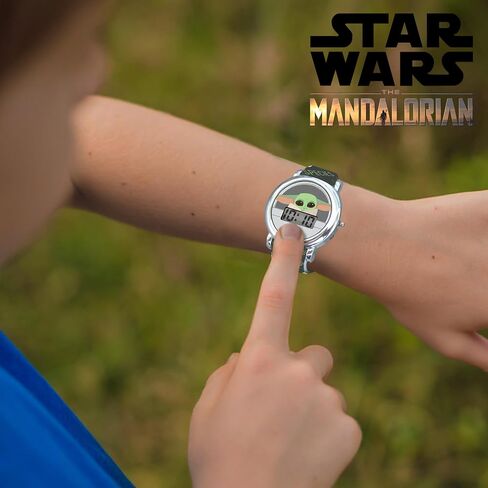 Star Wars The Mandalorian Grogu Kids LCD Watch and Character Bracelet Set with Interchangeable Silicone Bands, Digital Time Display, Ages 6+, Fits Wrist Sizes 5.5" to 8" in Kuwait