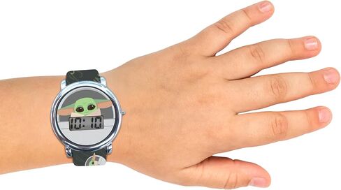 Star Wars The Mandalorian Grogu Kids LCD Watch and Character Bracelet Set with Interchangeable Silicone Bands, Digital Time Display, Ages 6+, Fits Wrist Sizes 5.5" to 8" in Kuwait