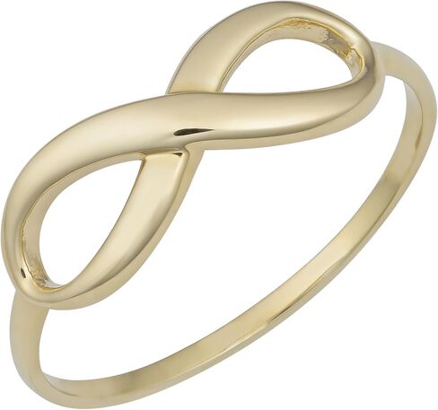 Kooljewelry 10k الذهب الأصفر عالية البولندية اللانهاية الدائري in Kuwait