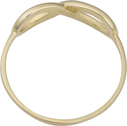 Kooljewelry 10k الذهب الأصفر عالية البولندية اللانهاية الدائري in Kuwait