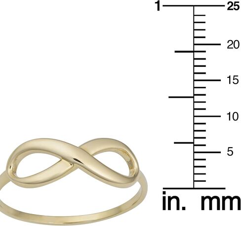 Kooljewelry 10k الذهب الأصفر عالية البولندية اللانهاية الدائري in Kuwait