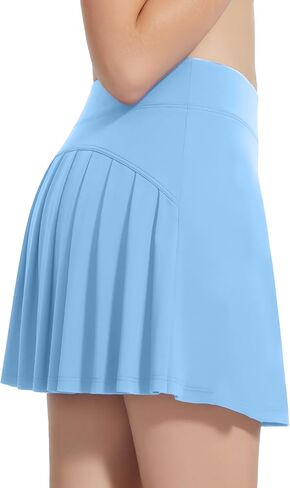 Girls Tennis Skirts with Inner Shorts & Pockets High Waisted Golf Skirt Athletic Running Pleated Skort 5-14 Years in Saudi Arabia