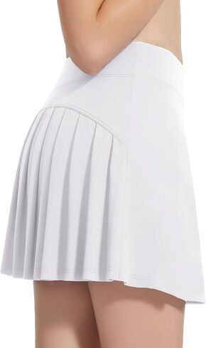 Girls Tennis Skirts with Inner Shorts & Pockets High Waisted Golf Skirt Athletic Running Pleated Skort 5-14 Years in Saudi Arabia