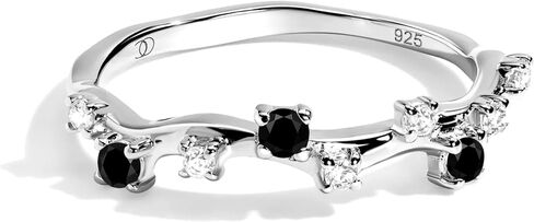 Moon Magic Authentic Black Obsidian Rings for Women | Real Natural Onyx, Labradorite Gem Stone Rings | 925 Sterling Silver | 18k Rose and Yellow Gold Black Crystal Rings | Genuine Gemstone Jewelry in Saudi Arabia