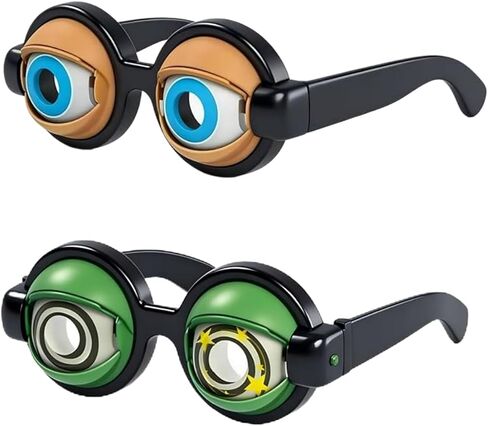 Crazy Moving Eyes Glasses Funny Winking Eyeball Glasses for Party Cosplay Photo Booth Gag Gifts in Kuwait