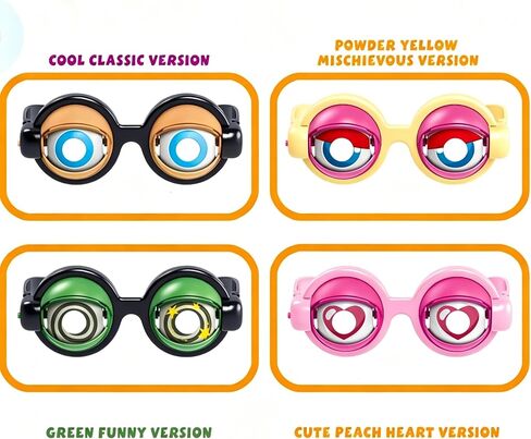 Crazy Moving Eyes Glasses Funny Winking Eyeball Glasses for Party Cosplay Photo Booth Gag Gifts in Kuwait