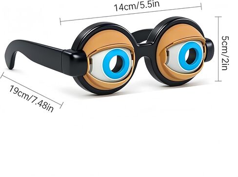 Crazy Moving Eyes Glasses Funny Winking Eyeball Glasses for Party Cosplay Photo Booth Gag Gifts in Saudi Arabia