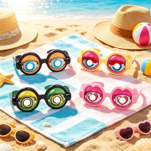Crazy Moving Eyes Glasses Funny Winking Eyeball Glasses for Party Cosplay Photo Booth Gag Gifts in Kuwait