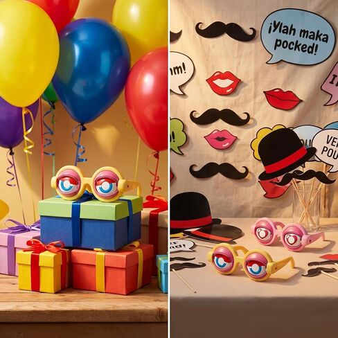 Crazy Moving Eyes Glasses Funny Winking Eyeball Glasses for Party Cosplay Photo Booth Gag Gifts in Kuwait