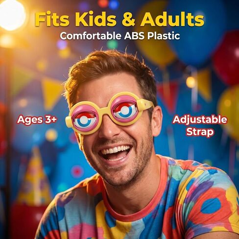 Crazy Moving Eyes Glasses Funny Winking Eyeball Glasses for Party Cosplay Photo Booth Gag Gifts in Saudi Arabia