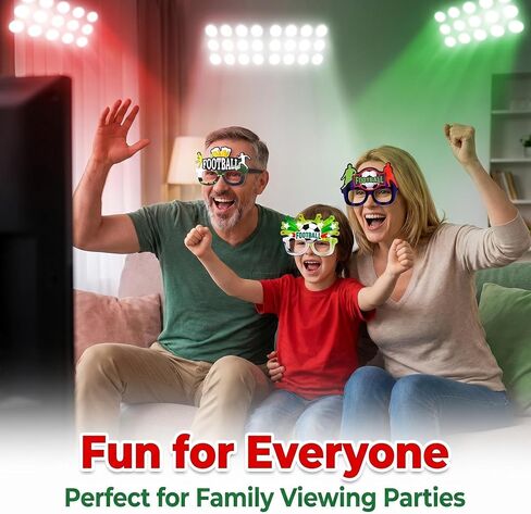 24 Pcs World Cup 2026 Soccer Party Favors 12 Style Novelty Glasses Decorations Sports Eyewear for Soccer Themed Birthday, Tailgate, BBQ, Outdoor Events Multicolor in Saudi Arabia