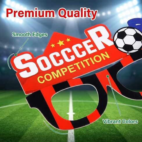 24 Pcs World Cup 2026 Soccer Party Favors 12 Style Novelty Glasses Decorations Sports Eyewear for Soccer Themed Birthday, Tailgate, BBQ, Outdoor Events Multicolor in Saudi Arabia