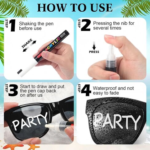 32 Pack Personalized Rectangle Sunglasses with Marker Pens for Adult DIY Birthday Wedding Graduate Custom in Saudi Arabia