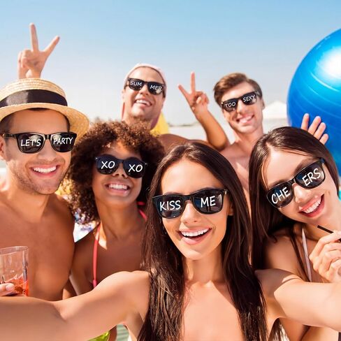 32 Pack Personalized Rectangle Sunglasses with Marker Pens for Adult DIY Birthday Wedding Graduate Custom in Saudi Arabia