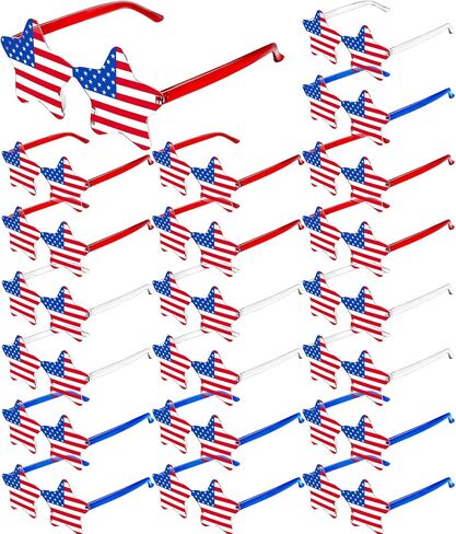 12/20/36 Pack 4th of July Star/Heart Sunglasses, American Flag Patriotic Glasses for Independence Day Party in Kuwait