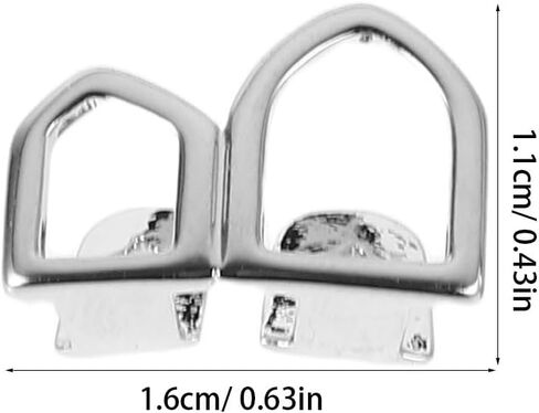 18k Silver Hip Hop Tooth Cap Grill Set, Detachable Metal Rapper Teeth Accessories for Cosplay and Party Wear, Polished Dental Grills Props for Men and Women in Kuwait