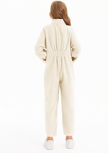 rrhss Girls One Piece Pajamas Long Sleeve Zip-Front Fleece Blanket Sleeper with Pockets 5-14 Years in Saudi Arabia