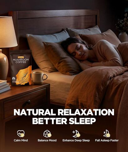 Mushroom Coffee with 15 Natural Mushrooms, Medium Roast Coffee With KSM-66 Ashwagandha & L-theanine Boosts Focus, Immunity, Energy, Mood & Gut Health, Arabica Instant Coffee, Vegan, 40 Servings in Saudi Arabia