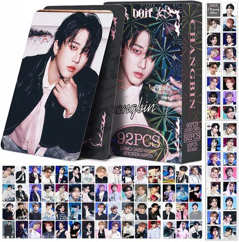 PYAJUU Stray Kids Photocards DO IT Album Photo Cards Straykids Postcard 2026 Lomo Cards Stray Kids ملصقات هدية Merch for STAY KPOP مجموعة صندوق هدايا (HYUNJIN (أصفر)) in Kuwait