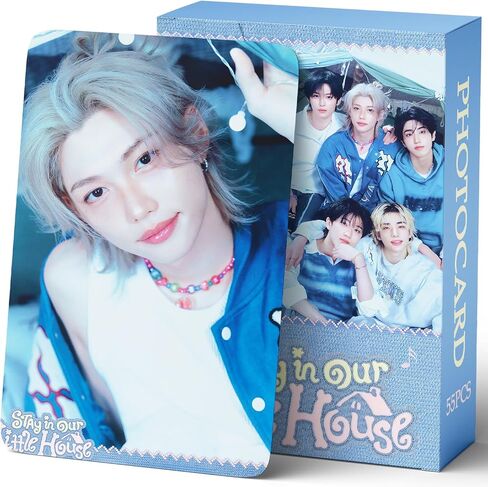 PYAJUU KPOP Stray Kids Photocards Stray in Our Little House Album Cards 55PCS Straykids صور بطاقات المشجعين بطاقات المعايدة هدية DO IT بطاقات بريدية للأولاد والبنات LOMO in Kuwait
