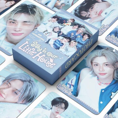 PYAJUU KPOP Stray Kids Photocards Stray in Our Little House Album Cards 55PCS Straykids صور بطاقات المشجعين بطاقات المعايدة هدية DO IT بطاقات بريدية للأولاد والبنات LOMO in Kuwait