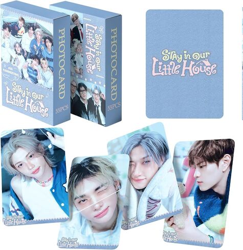 PYAJUU KPOP Stray Kids Photocards Stray in Our Little House Album Cards 55PCS Straykids صور بطاقات المشجعين بطاقات المعايدة هدية DO IT بطاقات بريدية للأولاد والبنات LOMO in Kuwait