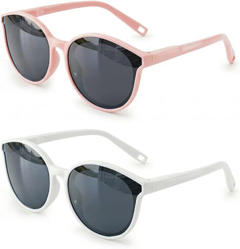 Bio-th Kids Sunglasses for Girls Boys Polarized, Unbreakable TPEE Flexible Rubber Frame, UV400 Protection Toddler Age 3-8 in Kuwait