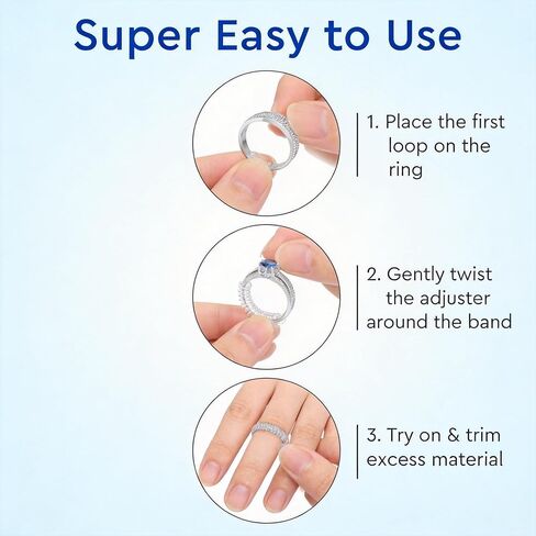 Ring Sizer Adjusters 12 Pack, Invisible Guards & Spacers for Loose Rings, Reduces Ring Size by 0.5 to 1.5, Fits Bands Up to 6mm for Women and Men in Kuwait