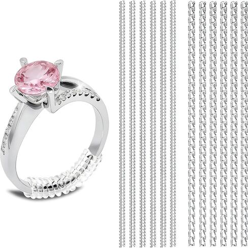 Ring Sizer Adjusters 12 Pack, Invisible Guards & Spacers for Loose Rings, Reduces Ring Size by 0.5 to 1.5, Fits Bands Up to 6mm for Women and Men in Kuwait