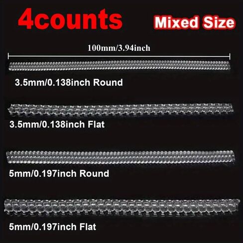 Ring Size Reducer Spiral Coil 4-Pack Transparent Invisible Ring Adjuster Tightener for Loose Rings, Resizing Tool for Daily Wear and Events, Transparent in Kuwait