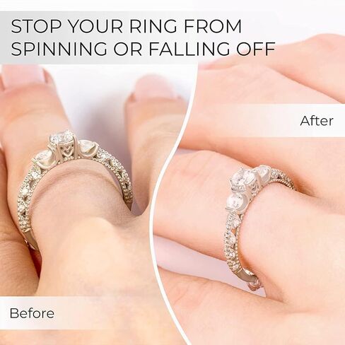 Ring Size Reducer Spiral Coil 4-Pack Transparent Invisible Ring Adjuster Tightener for Loose Rings, Resizing Tool for Daily Wear and Events, Transparent in Kuwait