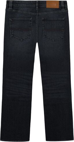 بنطال جينز Lucky Brand للأولاد فضفاض من قماش الدنيم المطاطي، بنمط 5 جيوب، مزود بسحاب وزر للإغلاق in Kuwait