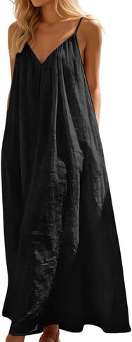 Long Nightgowns For Women Ankle Length Sleeveless Cami Lounge Dress Backless Night Gown Spaghetti Strap Sleep Shirts in Saudi Arabia