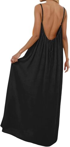 Long Nightgowns For Women Ankle Length Sleeveless Cami Lounge Dress Backless Night Gown Spaghetti Strap Sleep Shirts in Saudi Arabia