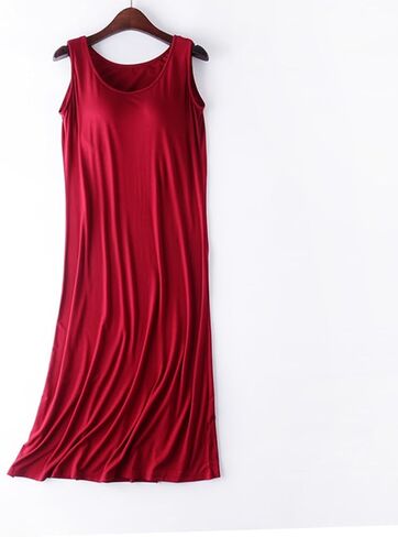 Night Gowns For Adult Women Shelf Bra Cute Nightgowns Plus Size Sleeveless Sleepwear Ladies Summer Tank Sleep Dress in Saudi Arabia