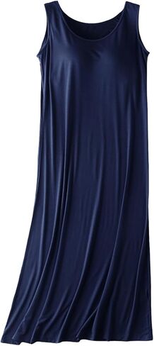 Night Gowns For Adult Women Shelf Bra Cute Nightgowns Plus Size Sleeveless Sleepwear Ladies Summer Tank Sleep Dress in Saudi Arabia