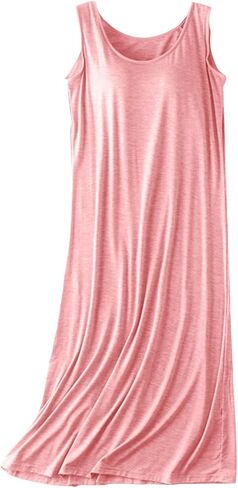 Night Gowns For Adult Women Shelf Bra Cute Nightgowns Plus Size Sleeveless Sleepwear Ladies Summer Tank Sleep Dress in Saudi Arabia