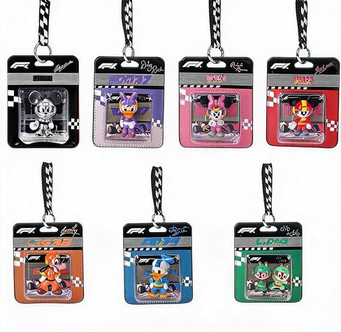 MINISO Disney Mickey F1 Speed ​​Mini World Blind Box Bag Charm لطيف مفاجأة الشكل سلسلة المفاتيح لعبة قابلة للجمع لتزيين الحقيبة هدية عيد ميلاد لمحبي ديزني (عشوائي) in Kuwait
