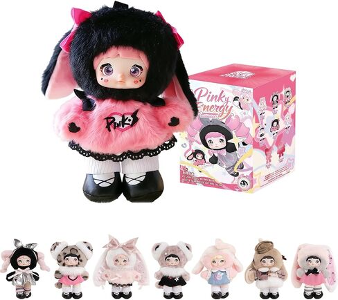 Nommi Pink Energy Series Cute Plush Keychain Blind Box (1 of 8 Possible Styles) Nommi Key Ring Collectible Birthday Gifts (1Pc Blind Box) in Saudi Arabia