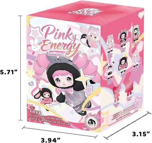 Nommi Pink Energy Series Cute Plush Keychain Blind Box (1 of 8 Possible Styles) Nommi Key Ring Collectible Birthday Gifts (1Pc Blind Box) in Saudi Arabia