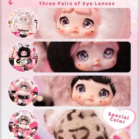 Nommi Pink Energy Series Cute Plush Keychain Blind Box (1 of 8 Possible Styles) Nommi Key Ring Collectible Birthday Gifts (1Pc Blind Box) in Saudi Arabia