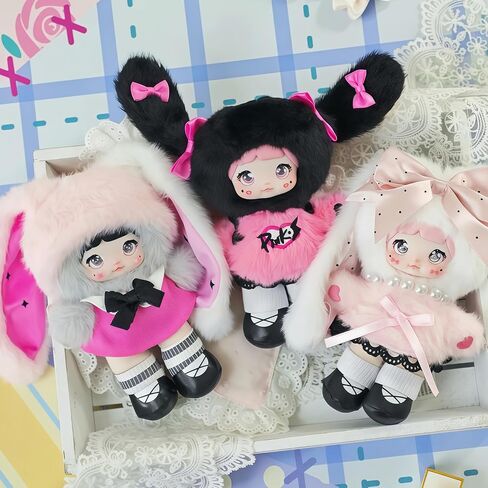 Nommi Pink Energy Series Cute Plush Keychain Blind Box (1 of 8 Possible Styles) Nommi Key Ring Collectible Birthday Gifts (1Pc Blind Box) in Saudi Arabia