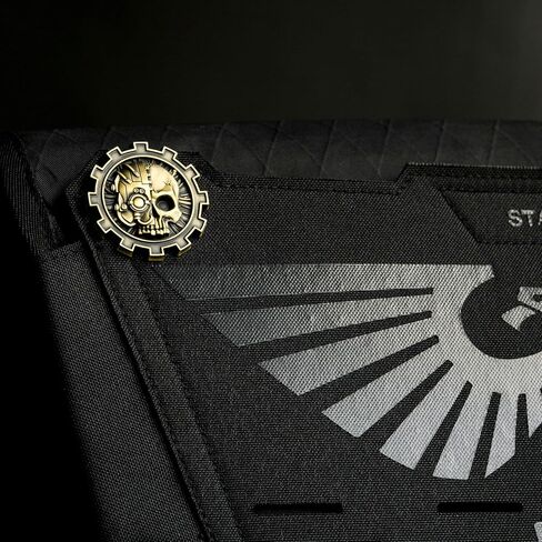 Starforged Warhammer 40K الفصل أيقونة رمادي فارس الموت ساعة الذئاب الفضائية شارة بدبوس اكسسوارات رجالية in Kuwait